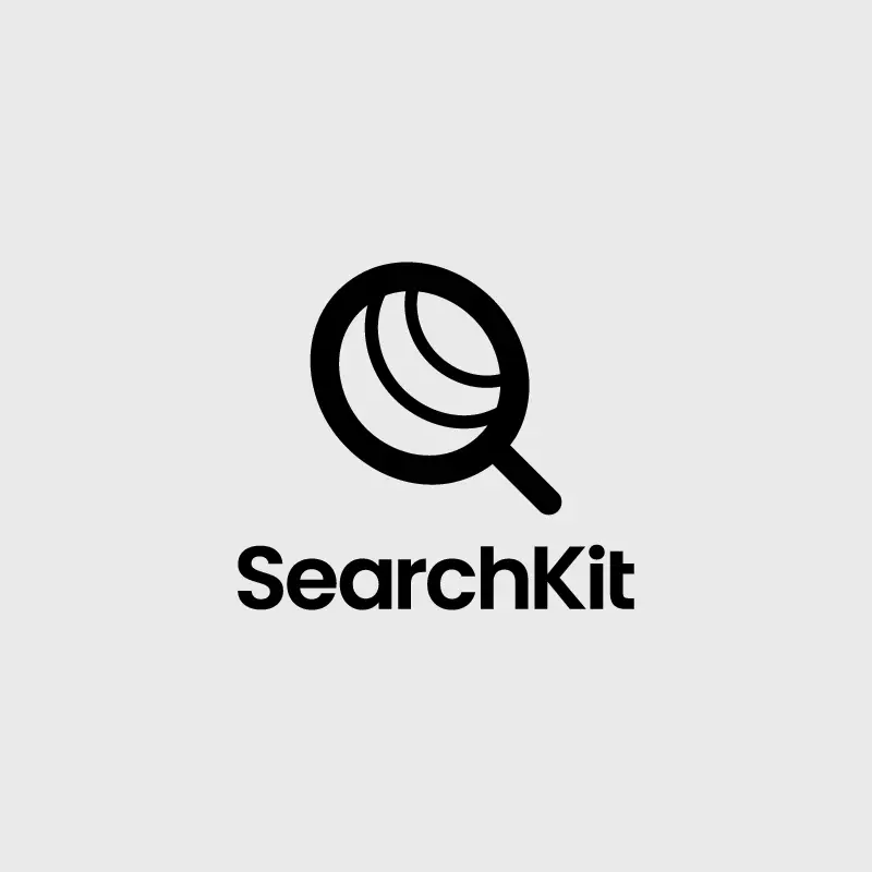 SearchKit black vertical wordmark